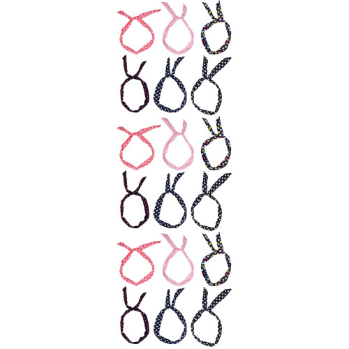 18pcs Bow Wire Headbands Retro Hair Hoops 2