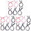 18pcs Bow Wire Headbands Retro Hair Hoops 9