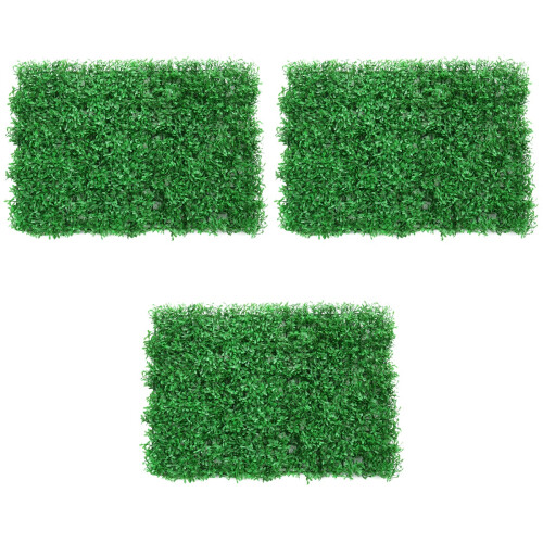 3pcs Artificial Grass Lawn Plastic Turf Simulation Plants Decor 2