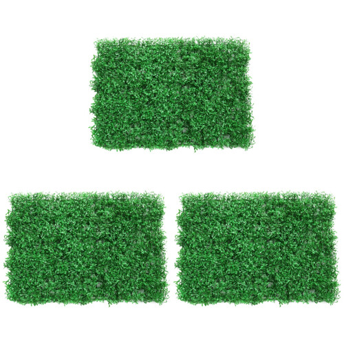 3pcs Artificial Grass Lawn Plastic Turf Simulation Plants Decor 1