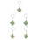 5pcs Four Leaf Clover Keychain Lucky Shamrock Key Ring Car Charm 5