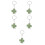 5pcs Four Leaf Clover Keychain Lucky Shamrock Key Ring Car Charm 7