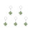 5pcs Four Leaf Clover Keychain Lucky Shamrock Key Ring Car Charm 9