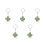 5pcs Four Leaf Clover Keychain Lucky Shamrock Key Ring Car Charm 10
