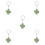 5pcs Four Leaf Clover Keychain Lucky Shamrock Key Ring Car Charm 6