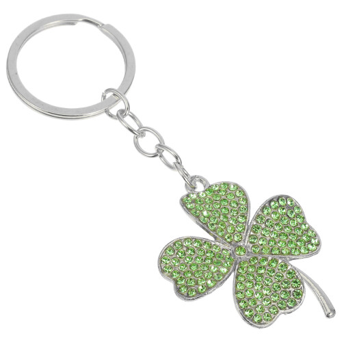 5pcs Four Leaf Clover Keychain Lucky Shamrock Key Ring Car Charm