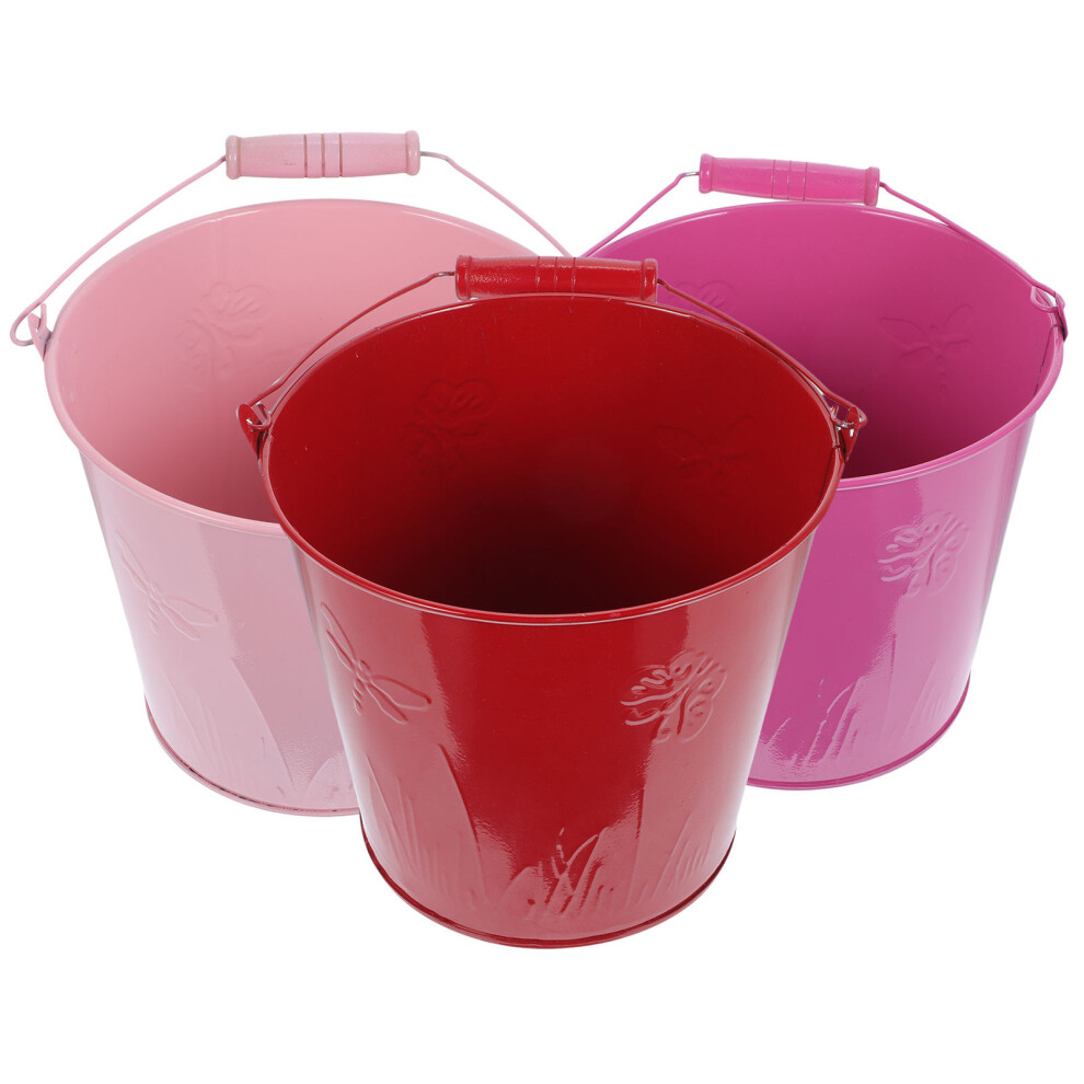 3Pcs Mini Metal Buckets Small Pails For Storage Garden Party Favors 3181128844725