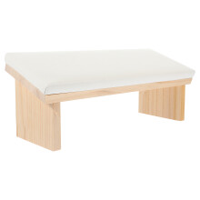 White Nail Pillow Hand Rest Durable Wood Faux Leather for Nail Art