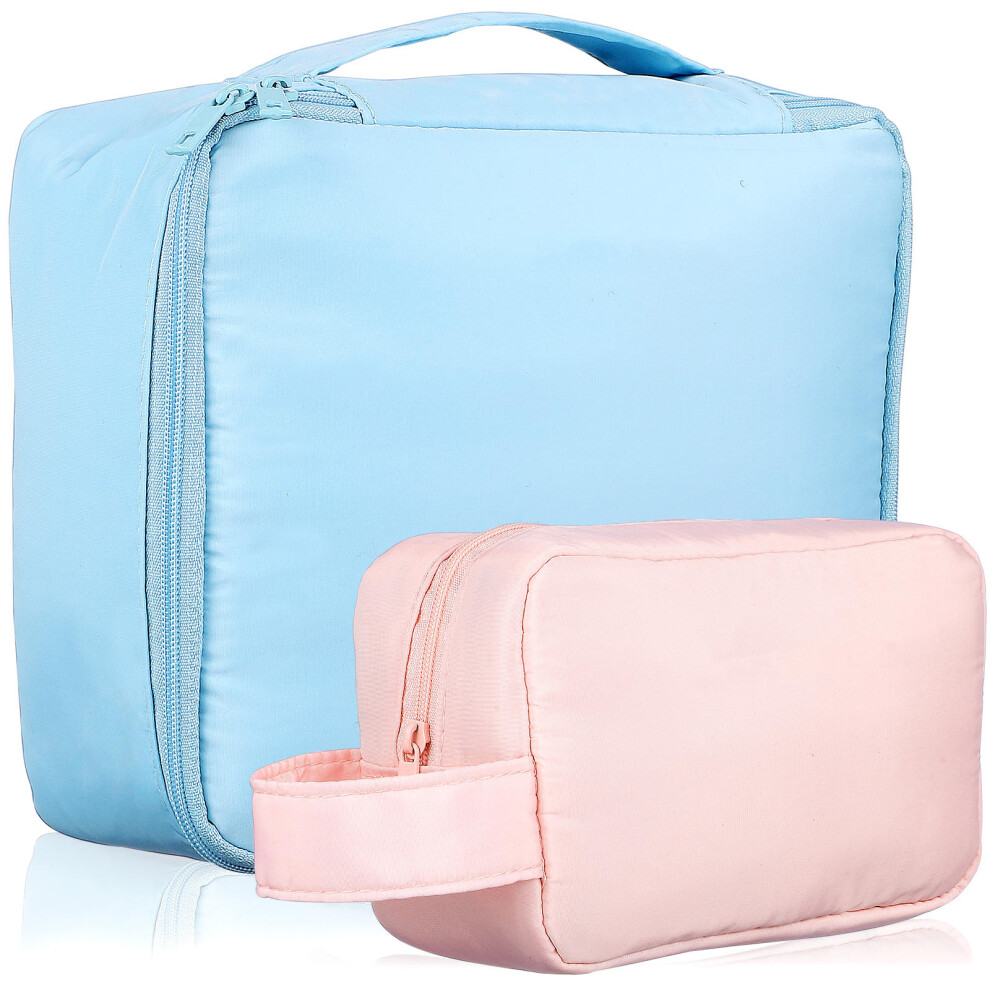 Inoomp 2Pcs Travel Makeup Bags Storage Organizers For Women