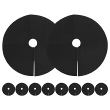 10Pcs Black Garden Mulch Rings Breathable Fabric Tree Weed Control Mat