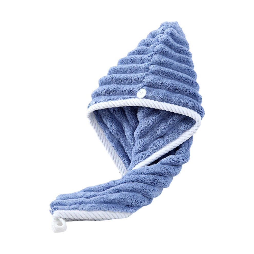 Coral Thickened Dry Hair Caps Super Absorbent Quick Drying Velvet Bathing Caps For Thick Hair, Soft Washcloth Material