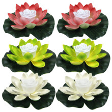 6pcs Lotus Light Pool Buddha Light