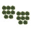 16pcs Artificial Grass Ball Pendant Green Leaves Decor 5