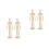 4pcs DIY Wooden Jointed Puppet Ornaments 7