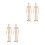 4pcs DIY Wooden Jointed Puppet Ornaments 4