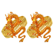 4Pcs Orange Metal Year of Dragon Curtain Buckle Decorative Tiebacks