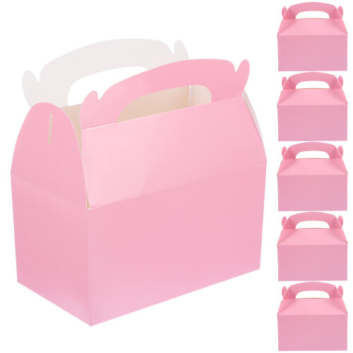 10Pcs Pink Paper Cake Boxes Bakery Dessert Boxes for Gift Wrapping