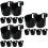 18pcs Outdoor Pool Bar Cup Holder Plastic Beverage Rack 9