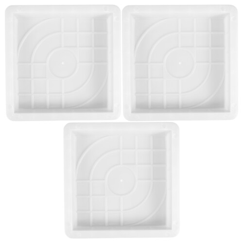 3pcs Floor Tile Mold Stepping Stone Concrete Paving Forms