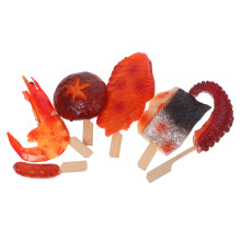 1Set Lebensnahe Bbq Spieße Aus Holz+pvc Für Fotografie Und