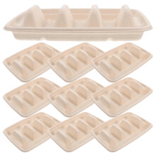 50Pcs Paper Taco Holders with Divider Taco for Snack