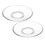 6pcs Clear Glass Dessert Plates Round Appetizer Saucers 2