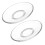 6pcs Clear Glass Dessert Plates Round Appetizer Saucers 3