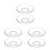 6pcs Clear Glass Dessert Plates Round Appetizer Saucers 5