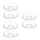 6pcs Clear Glass Dessert Plates Round Appetizer Saucers 9