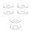 6pcs Clear Glass Dessert Plates Round Appetizer Saucers 8