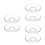 6pcs Clear Glass Dessert Plates Round Appetizer Saucers 10