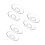 6pcs Clear Glass Dessert Plates Round Appetizer Saucers 4