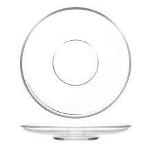 6pcs Clear Glass Dessert Plates Round Appetizer Saucers