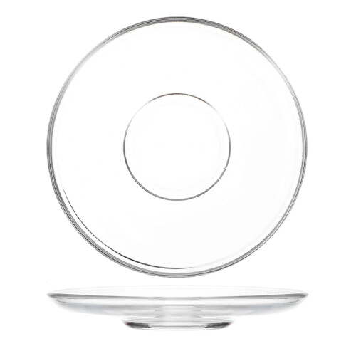 6pcs Clear Glass Dessert Plates Round Appetizer Saucers