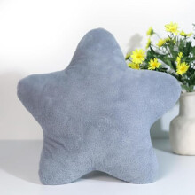 Cuddly Cushion Star Cushion 30 cm Plush Decorative Soft Fluffy Grey Cushion for Children's Room Sofa Decoration