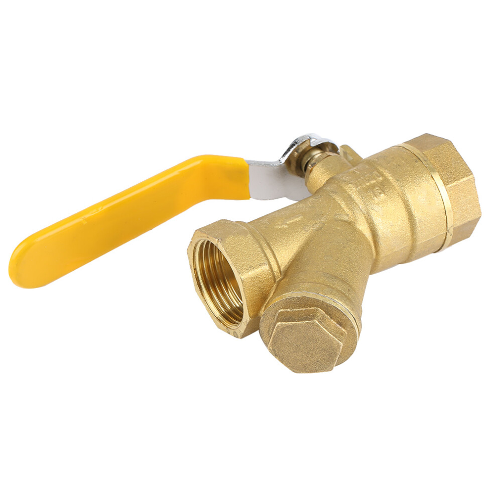 Y Type Brass Strainer Filter Ball Valve 3/4" BSPP