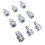 9 Pcs 3/4 Inch Drive Impact Hex Driver Impact 6