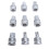 9 Pcs 3/4 Inch Drive Impact Hex Driver Impact 8