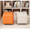 Home Low Stool Sofa Chair - High-Grade Simple Soft Pack Shoe Changing Stool, Orange, Medium Size 5