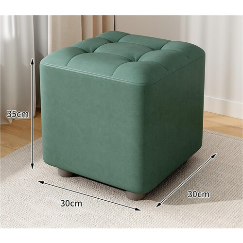Home Low Stool Sofa Chair - High-Grade Simple Soft Pack Shoe Changing Stool, Orange, Medium Size 1