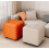 Home Low Stool Sofa Chair - High-Grade Simple Soft Pack Shoe Changing Stool, Orange, Medium Size 3