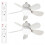 (2pcs) Remote Controlled Socket Fan Light Low Noise Airs Cooling Fan for Kitchen Garage 1