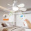 (2pcs) Remote Controlled Socket Fan Light Low Noise Airs Cooling Fan for Kitchen Garage 4