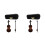 2sets Wood Mini Violin Model Realistic Photo Prop 4