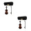 2sets Wood Mini Violin Model Realistic Photo Prop 8
