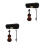 2sets Wood Mini Violin Model Realistic Photo Prop 3