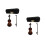 2sets Wood Mini Violin Model Realistic Photo Prop 5