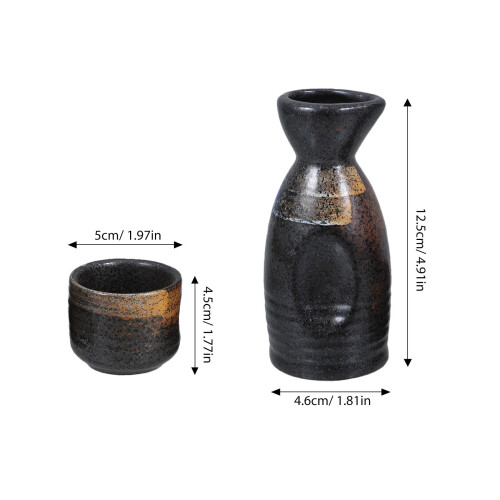 1set Japanese Sake Set with Jar Cups Bottle 1