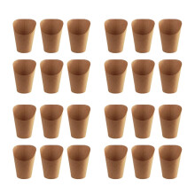 400 Pieces Kraft Paper Cup Holders for Desserts, Baking, Snacks, 300ml Capacity, Disposable Take-Out Supplies