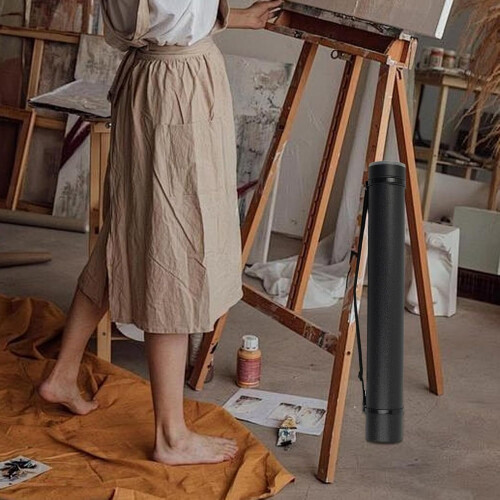 Poster Tubes for Storage - Telescoping Waterproof Container for Artwork, Documents, Blueprints with Shoulder Strap, Crush-Proof Design 1
